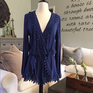 Blu Pepper Long Sleeve Romper